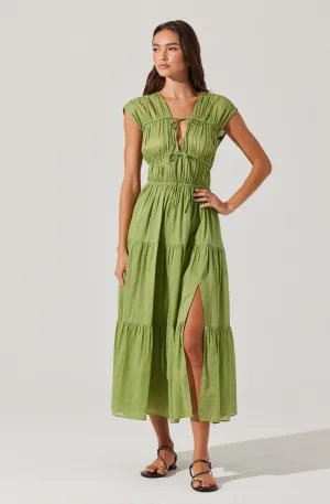 #1 Best Seller: Alexandria Shirred Tiered Midi Dress  Limited Release!