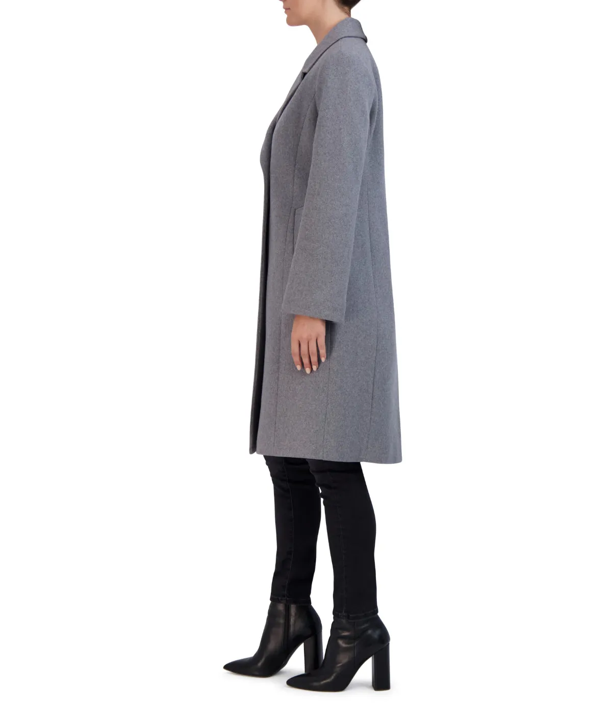 #1 Best Seller: Asymmetrical Wool Blend Coat Light Grey  Stylish & Comfortable