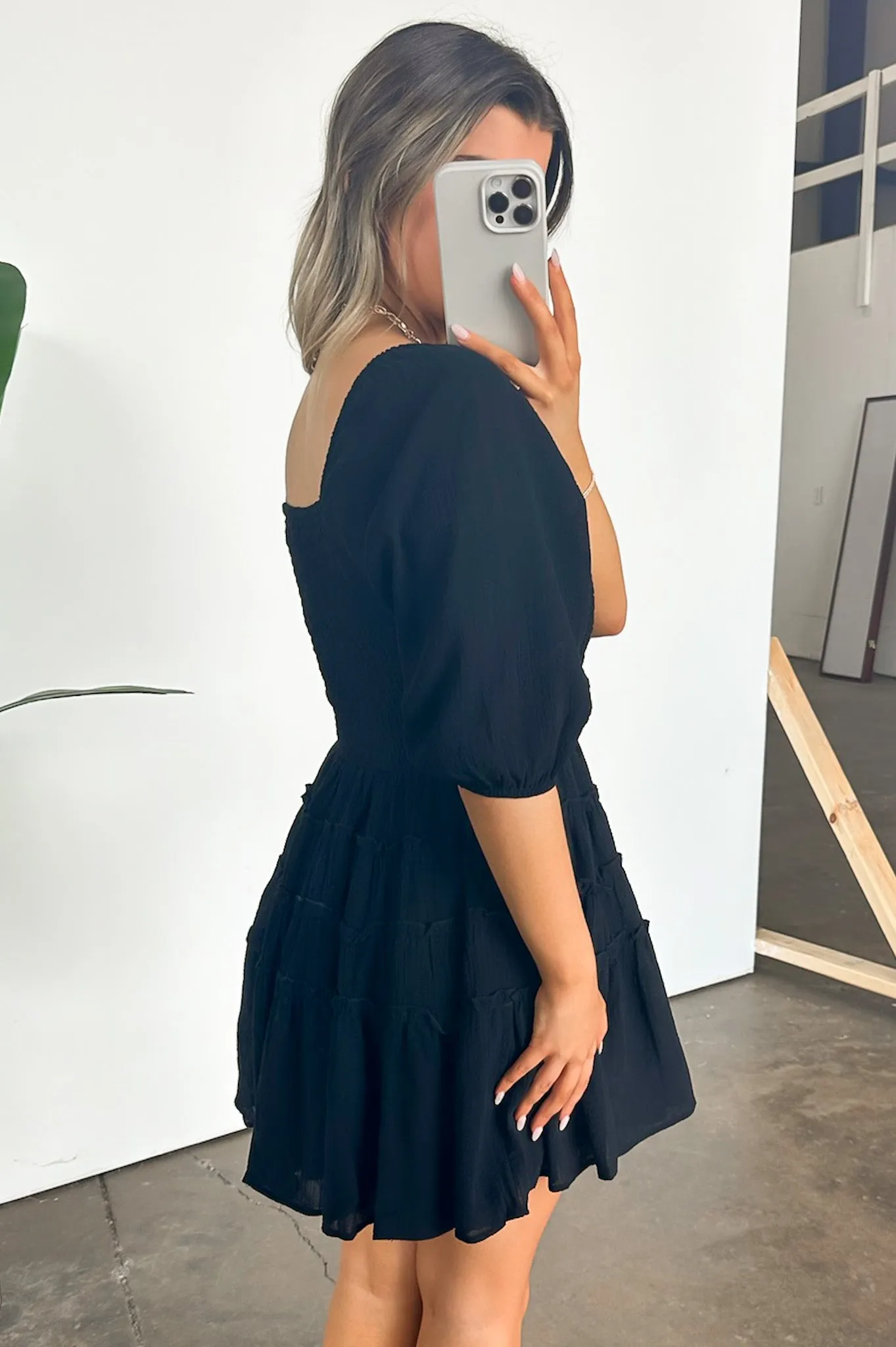 Adoring Desire Puff Sleeve Tiered Dress - FINAL SALE