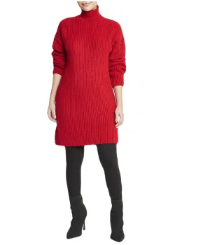 Affordable Luxury Turtleneck Funnel Sweater Dress  Today Only!