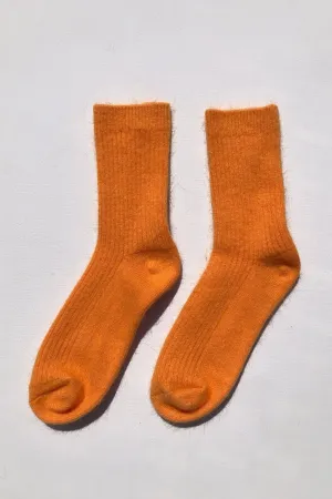 Angora Wool Socks (Orange Sapphire)