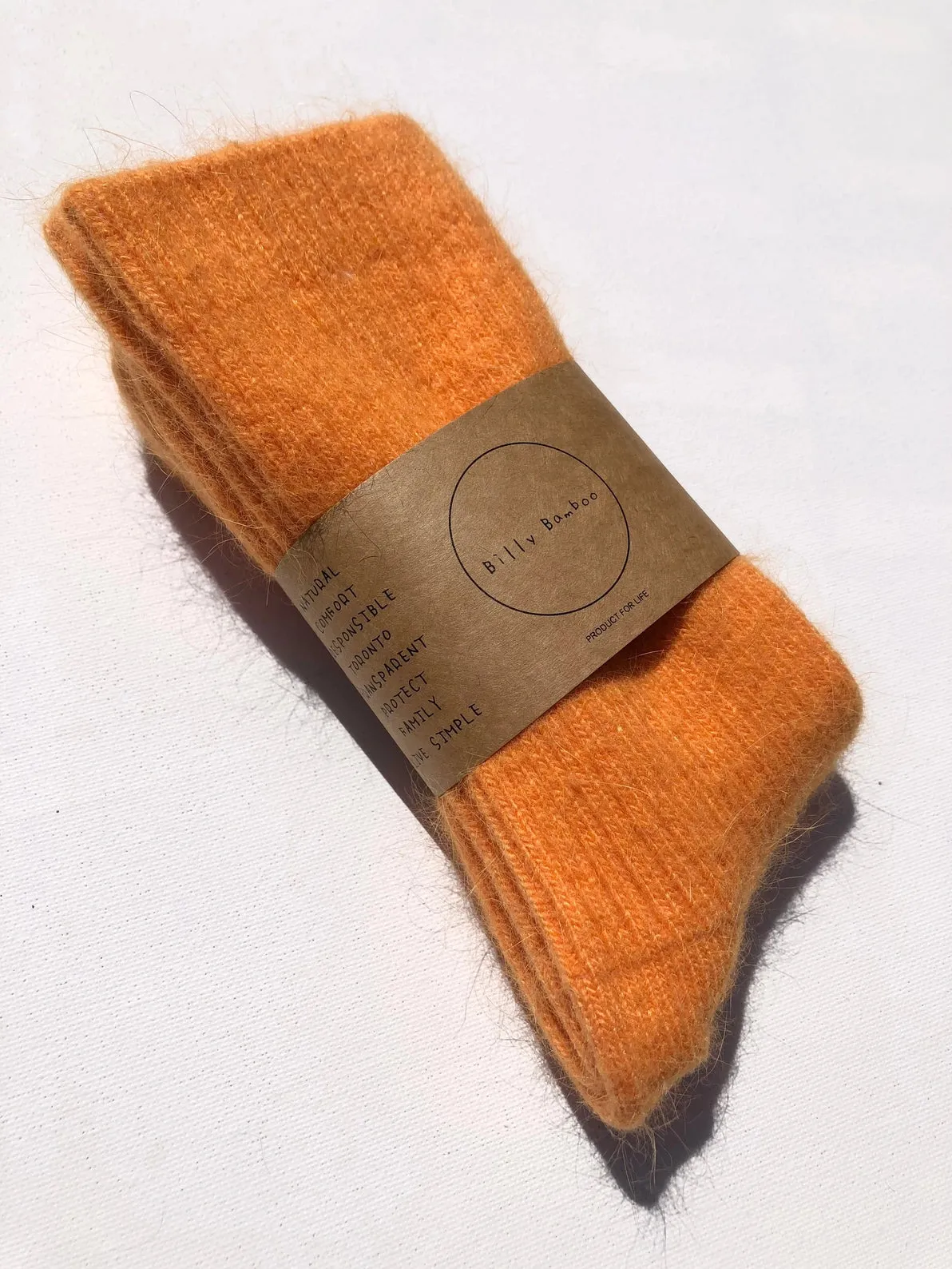 Angora Wool Socks (Orange Sapphire)