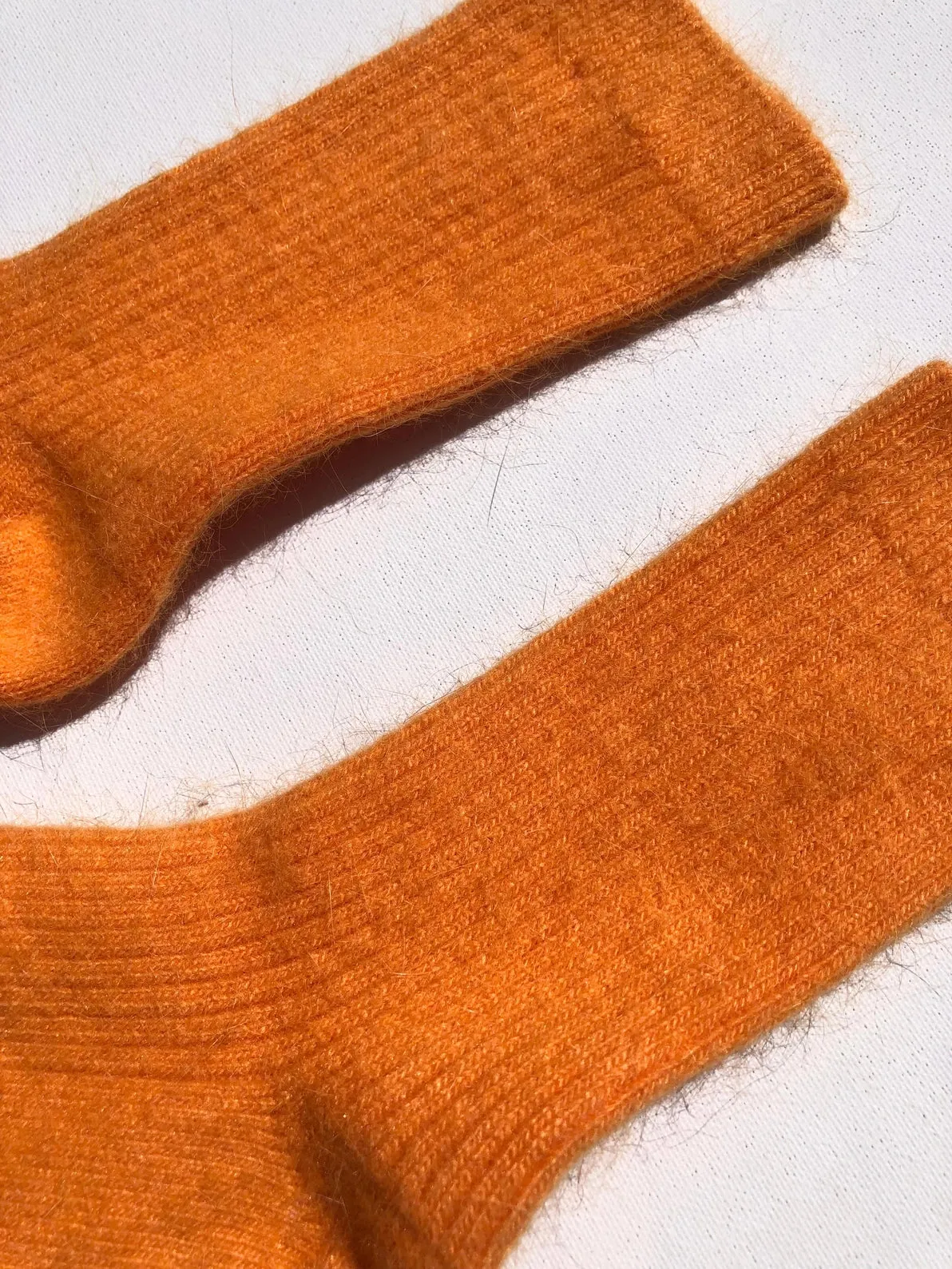 Angora Wool Socks (Orange Sapphire)
