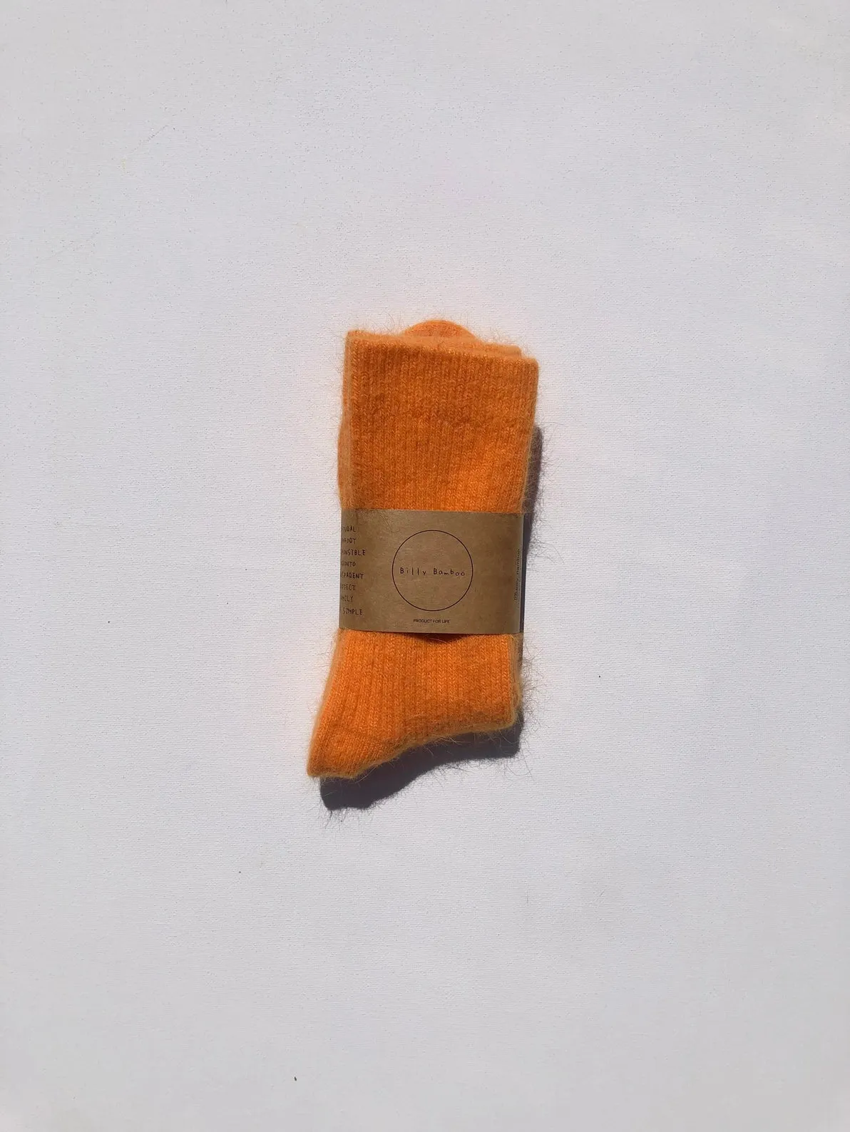 Angora Wool Socks (Orange Sapphire)