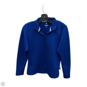 Athletic Jacket By Adidas In Blue, Size: M