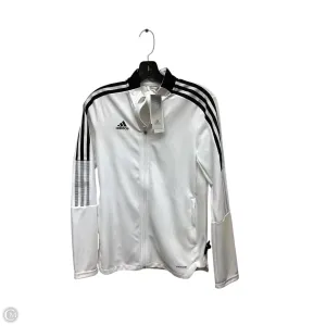 Athletic Jacket By Adidas In White, Size: S