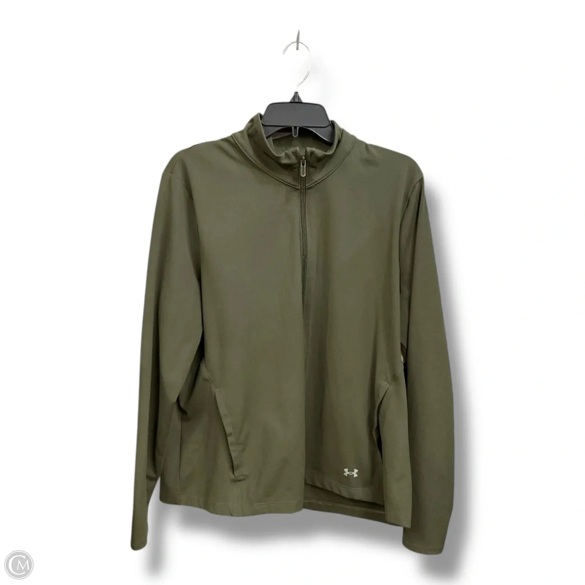 Athletic Jacket By Under Armour In Green, Size: 1x