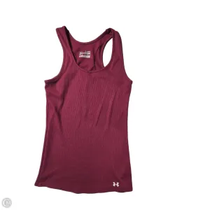 Athletic Tank Top By Under Armour In Maroon, Size: M