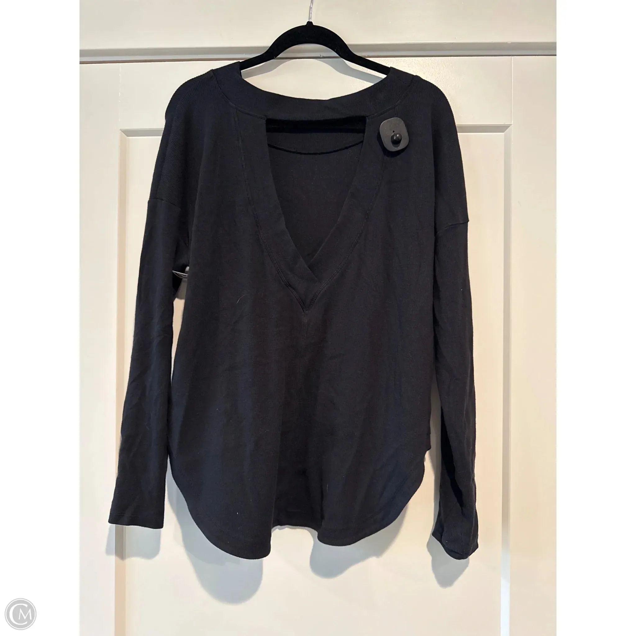 Athletic Top Long Sleeve Crewneck By Athleta In Black, Size: L