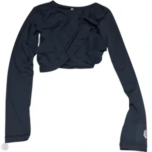 Athletic Top Long Sleeve Crewneck By Free People In Black, Size: M