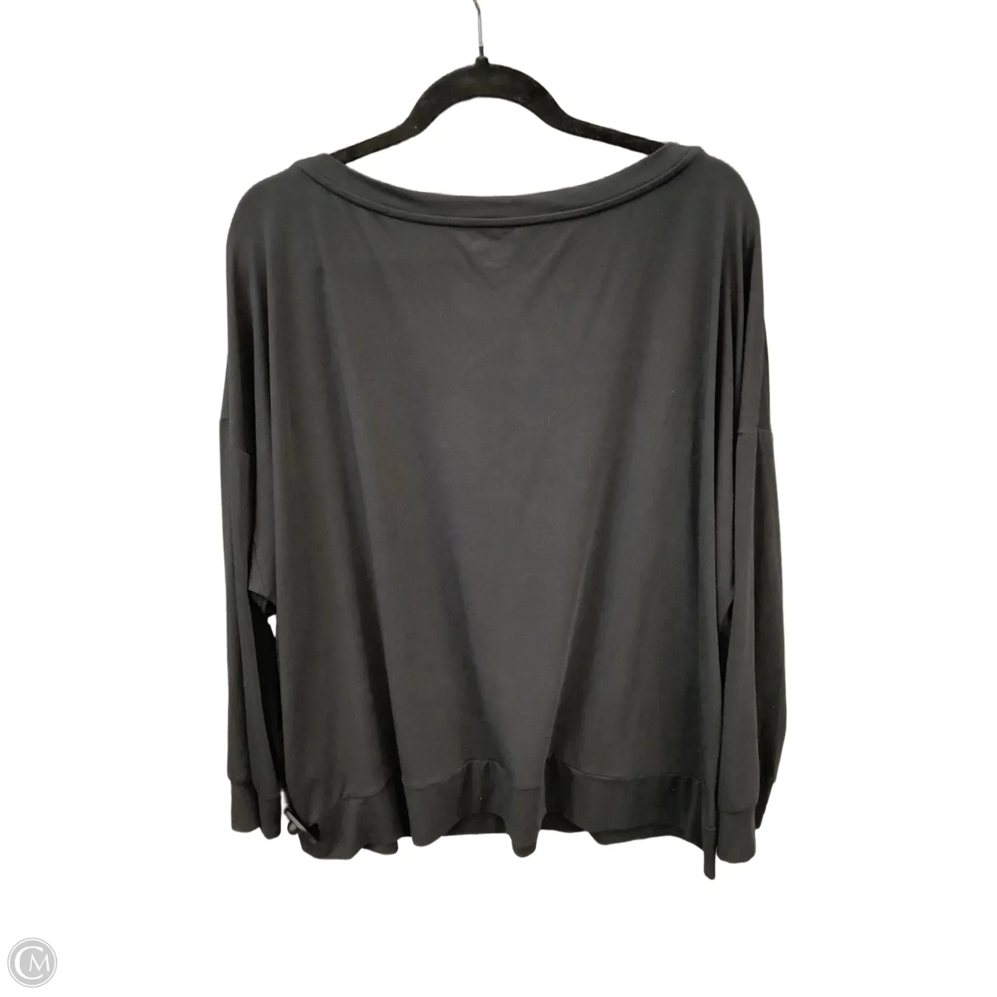 Athletic Top Long Sleeve Crewneck By Gap In Black, Size: Xl