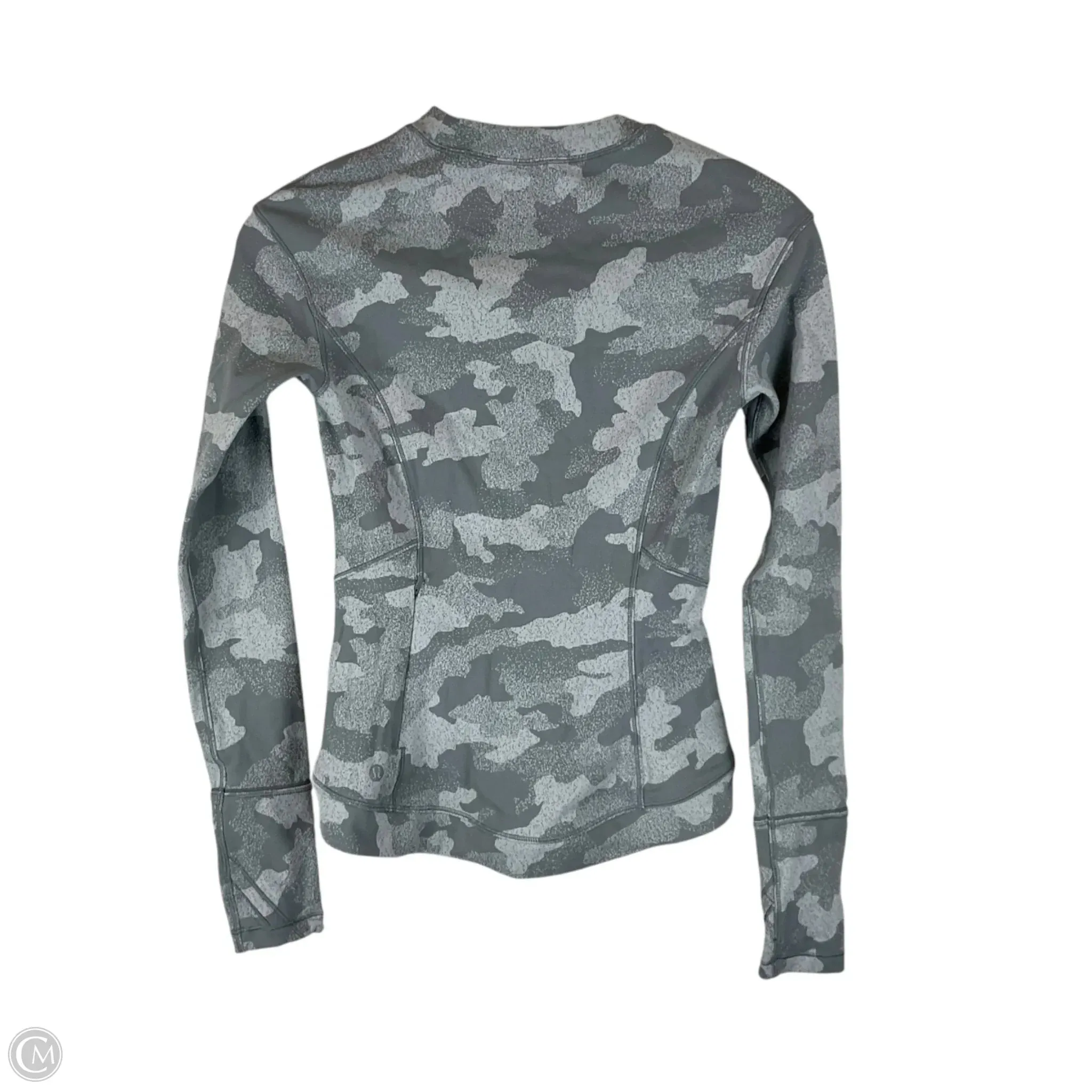 Athletic Top Long Sleeve Crewneck By Lululemon In Camouflage Print, Size: 4