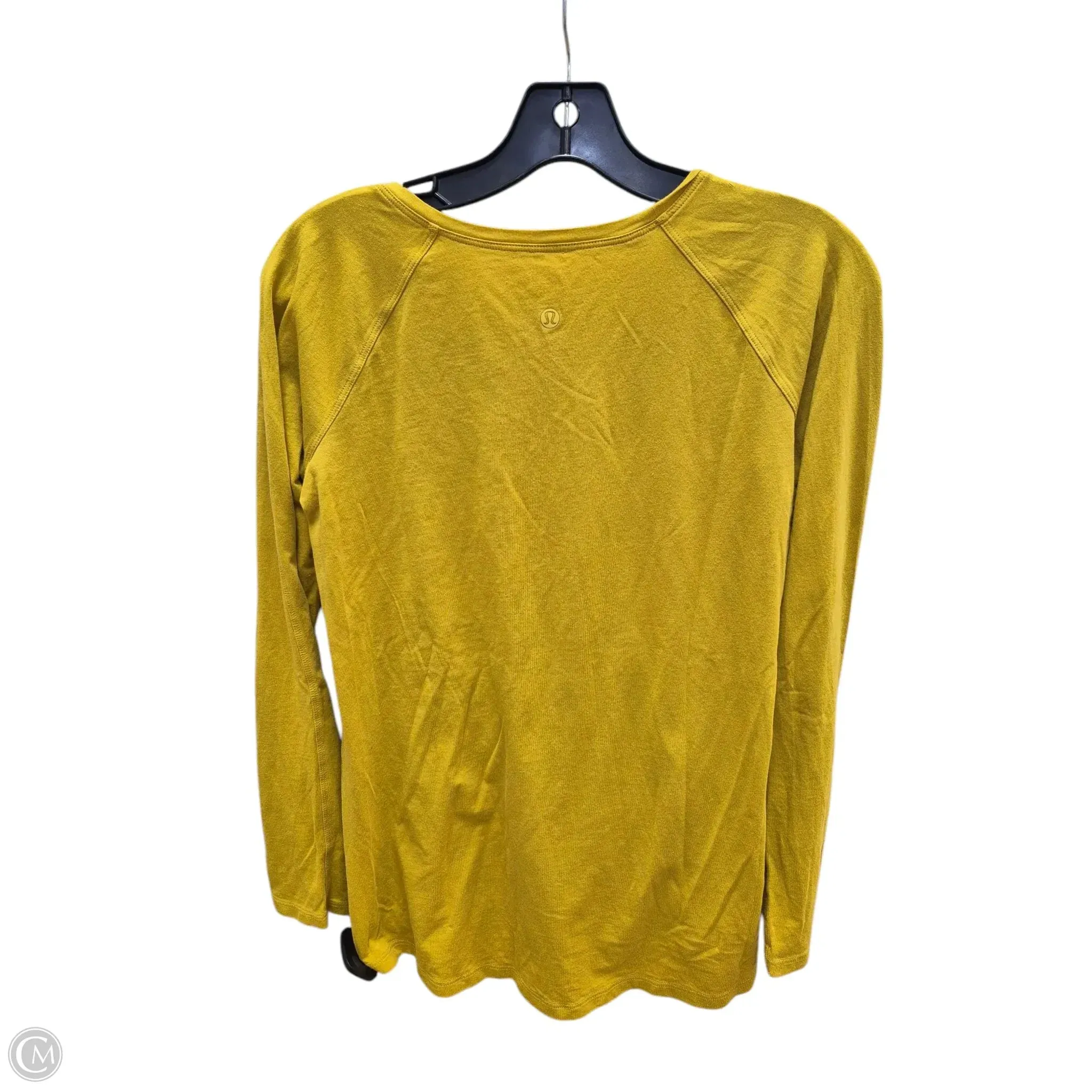 Athletic Top Long Sleeve Crewneck By Lululemon In Yellow, Size: S