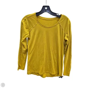 Athletic Top Long Sleeve Crewneck By Lululemon In Yellow, Size: S