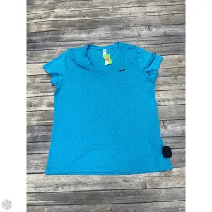 Athletic Top Short Sleeve By Under Armour In Blue, Size: L