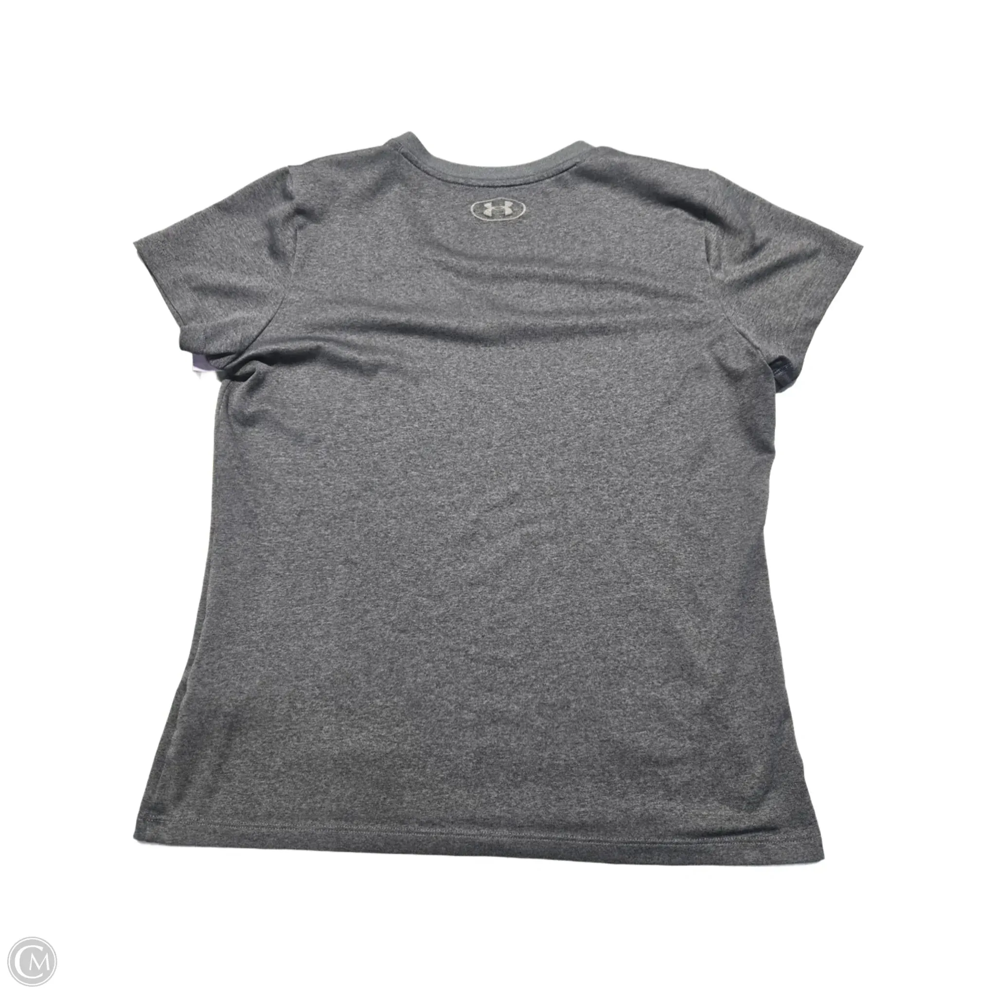 Athletic Top Short Sleeve By Under Armour In Grey, Size: M