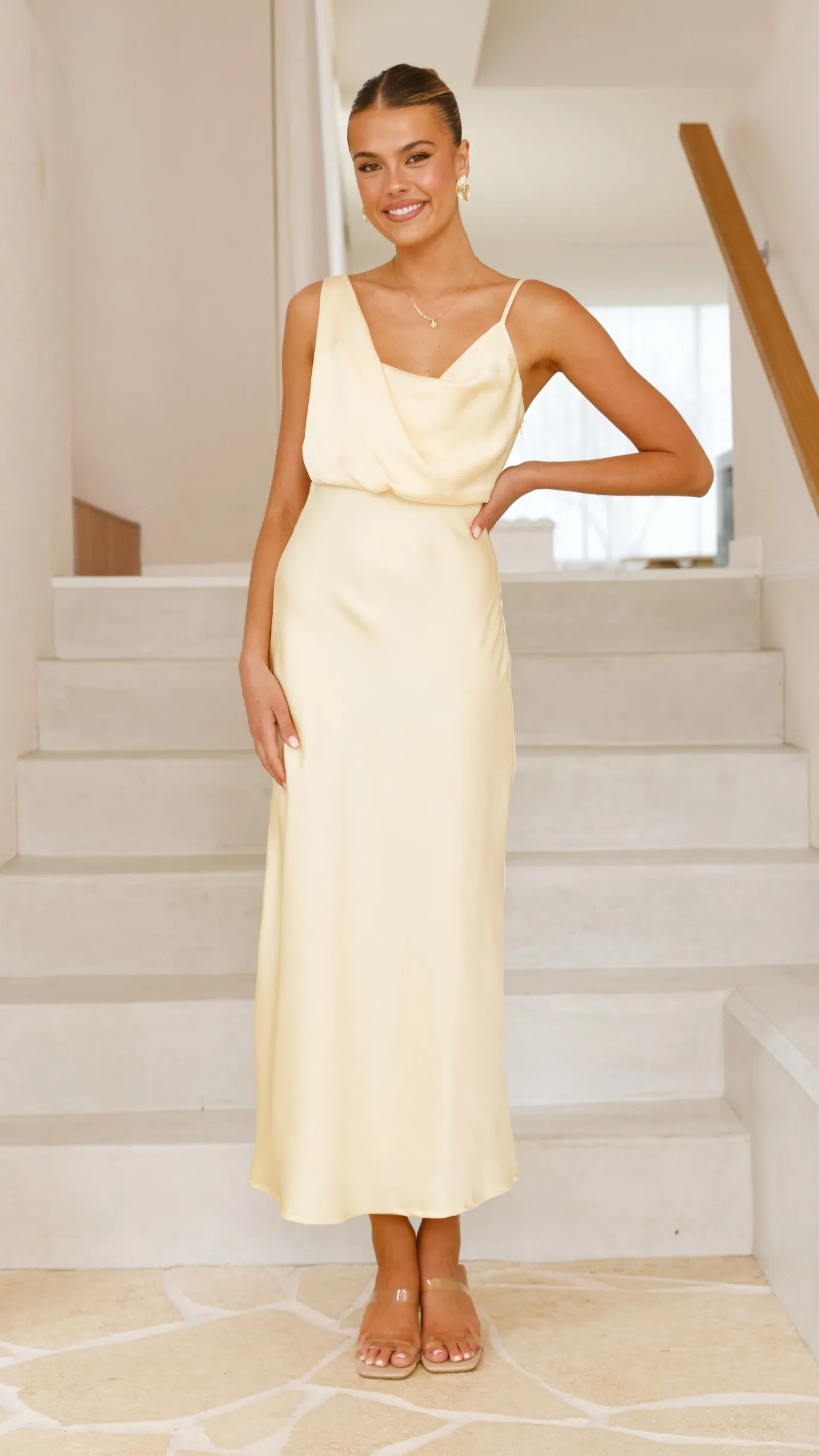 Audrey Maxi Dress - Yellow Billy J