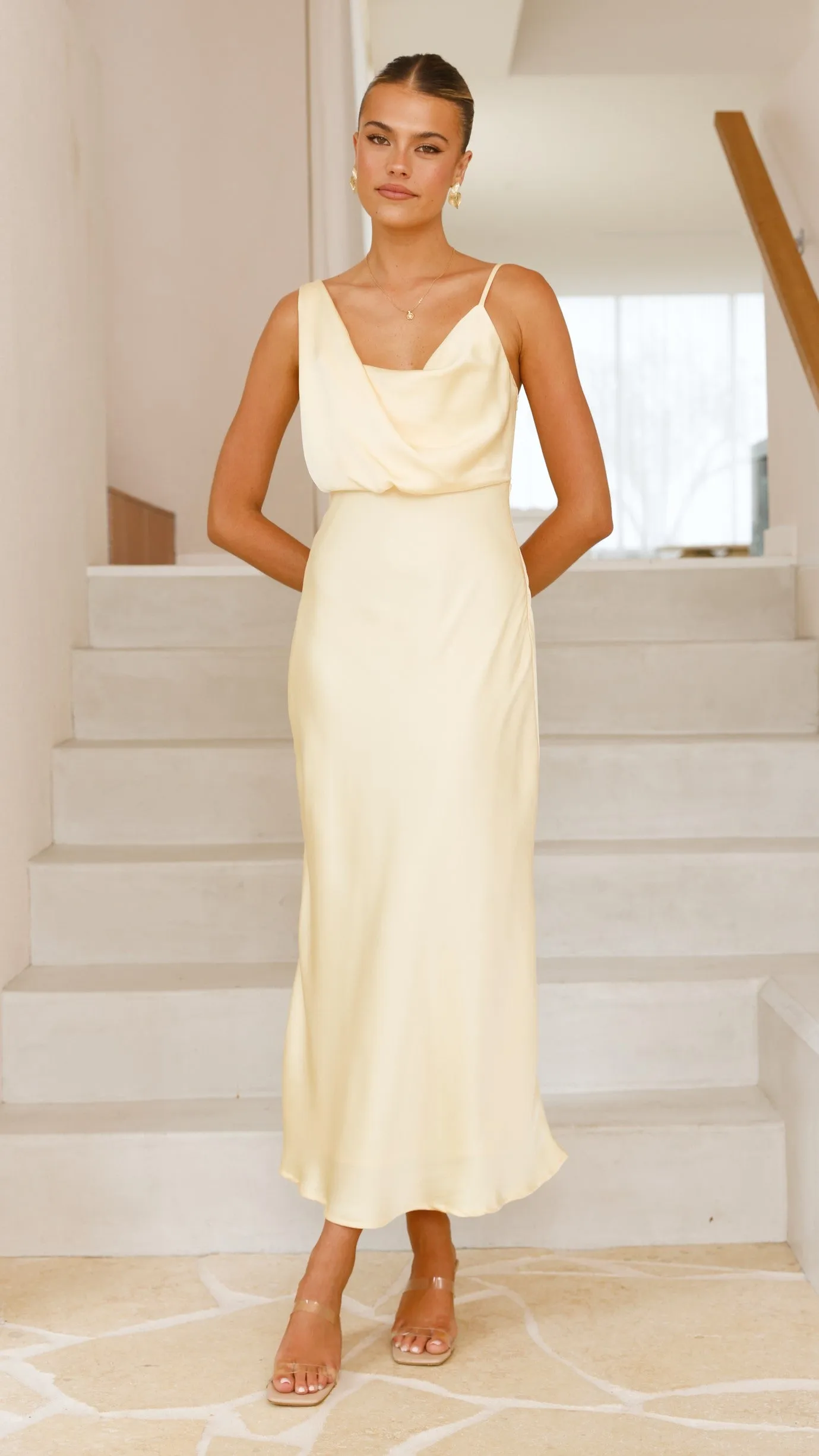 Audrey Maxi Dress - Yellow Billy J