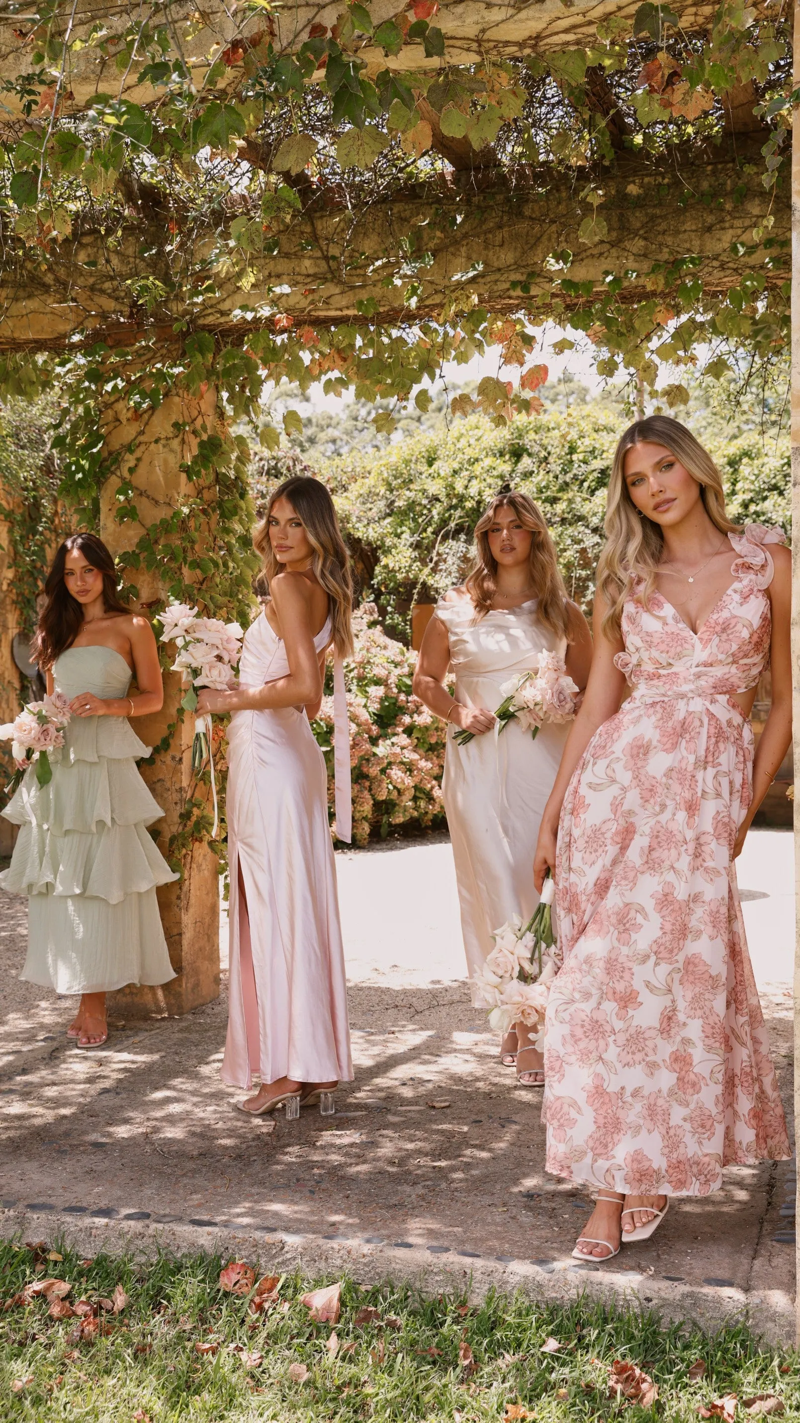 Auria Off Shoulder Maxi Dress - Champagne Billy J