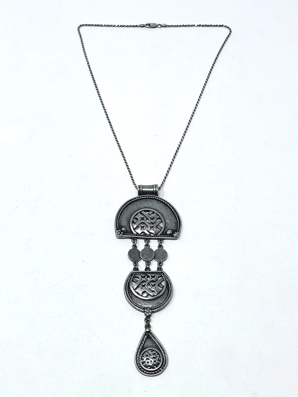 Ben Amun Silver Mixed Metals Pendant Necklace