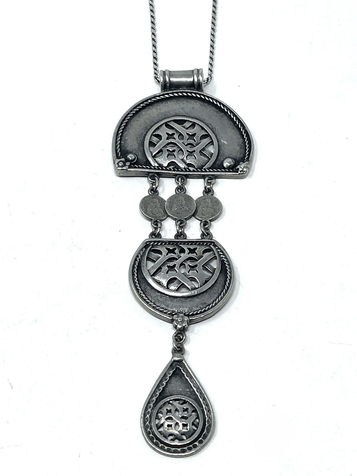 Ben Amun Silver Mixed Metals Pendant Necklace