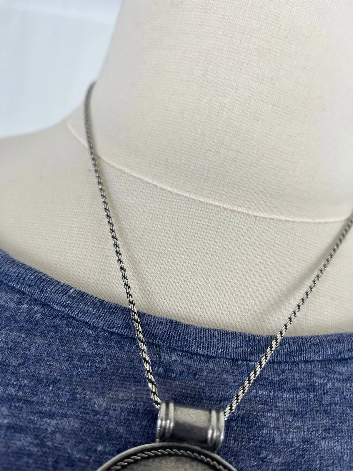 Ben Amun Silver Mixed Metals Pendant Necklace