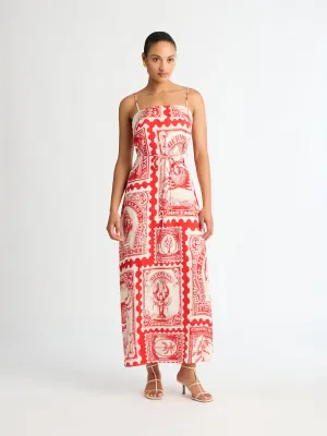 BERMUDA POST COLUMN MAXI DRESS