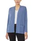 Best-Selling Open Front Ribbed Blue Icon Cardigan  Stylish & Comfortable