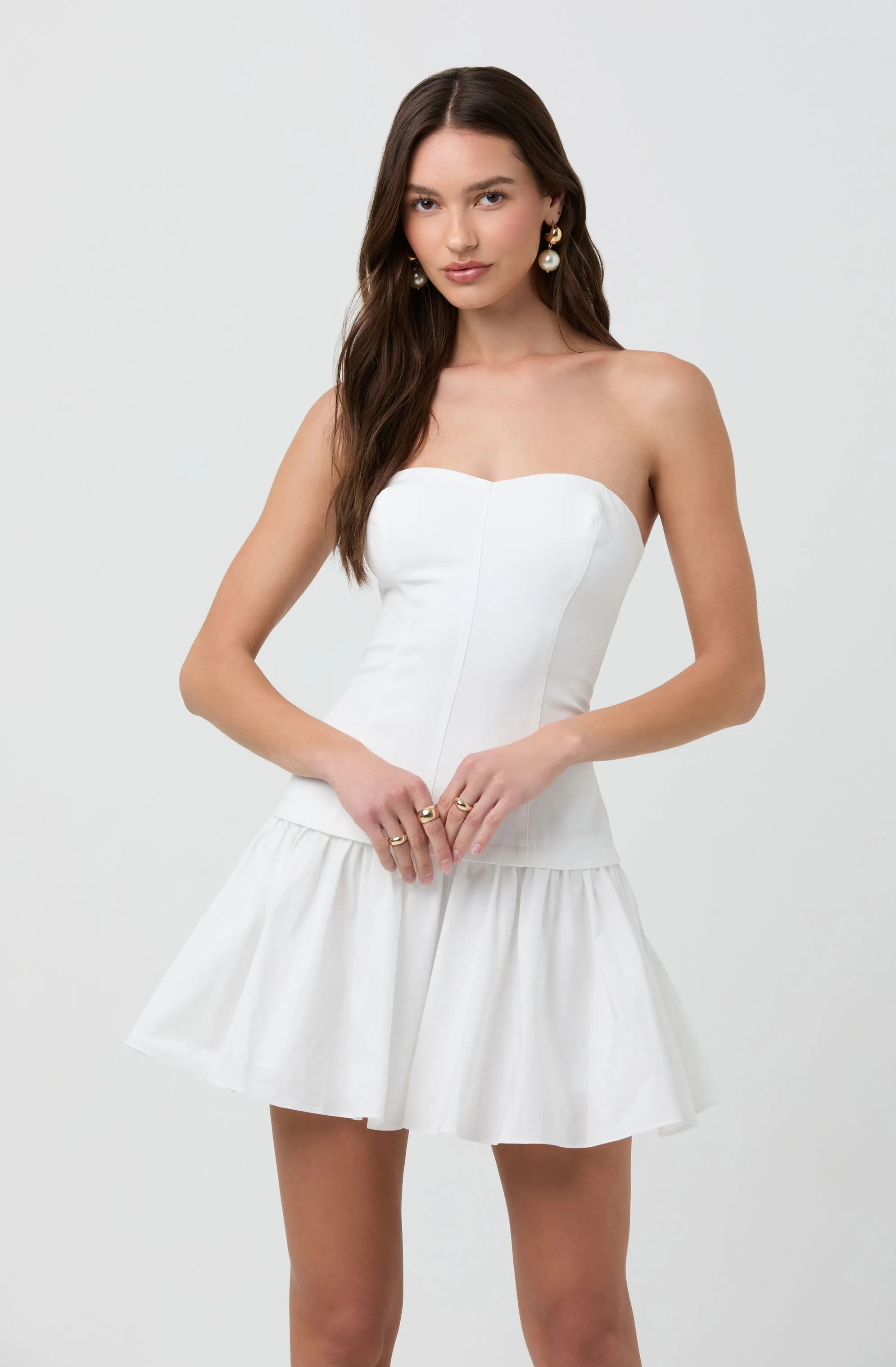 Bestseller Strapless Drop Waist Mini Dress  Going Fast!
