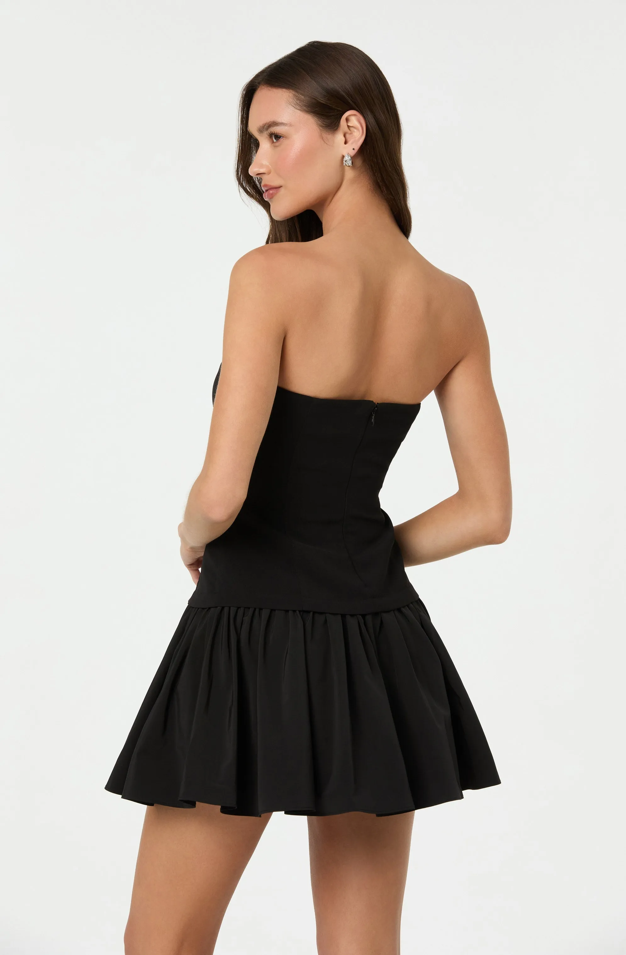 Bestseller Strapless Drop Waist Mini Dress  Going Fast!