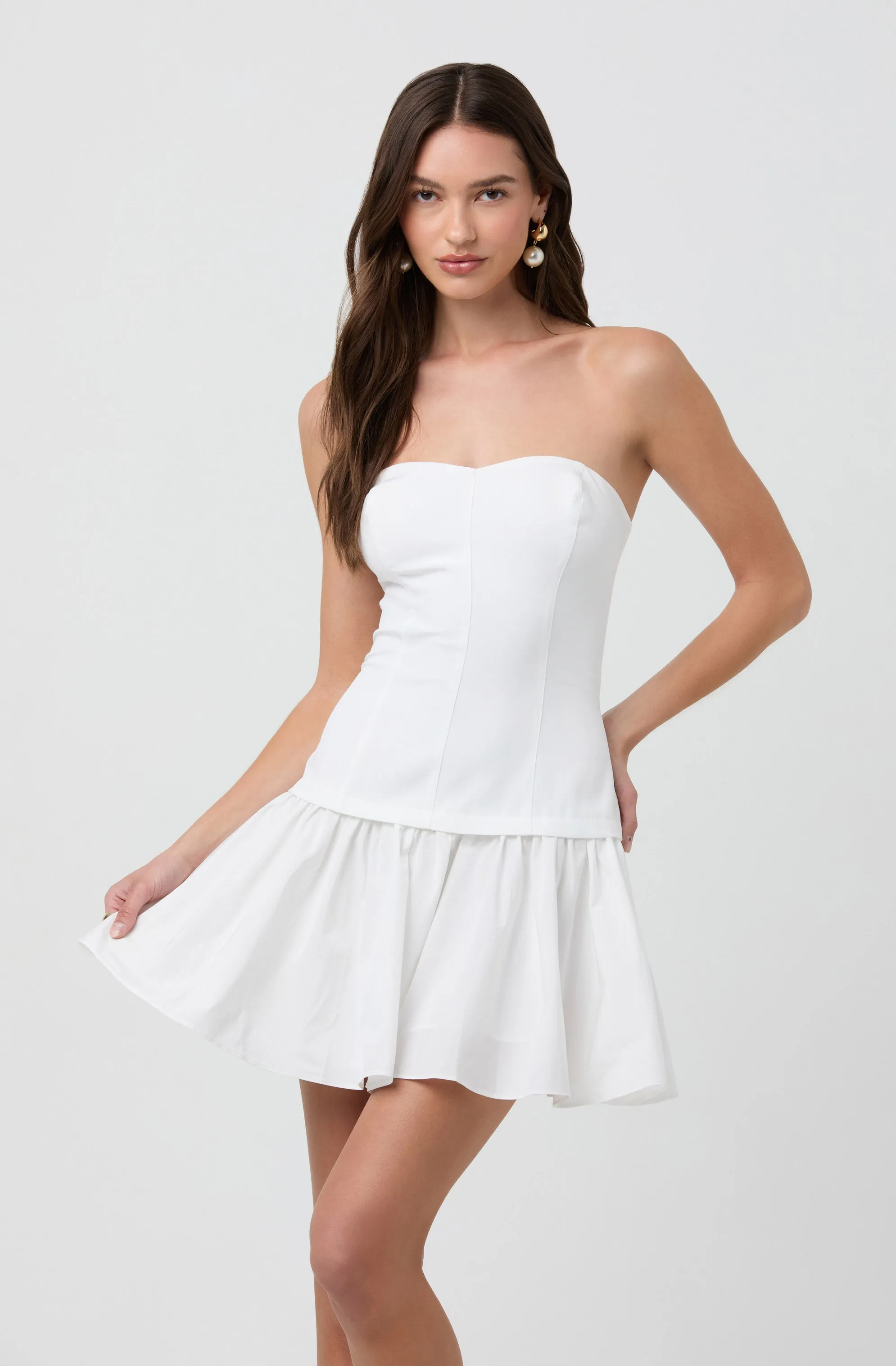 Bestseller Strapless Drop Waist Mini Dress  Going Fast!
