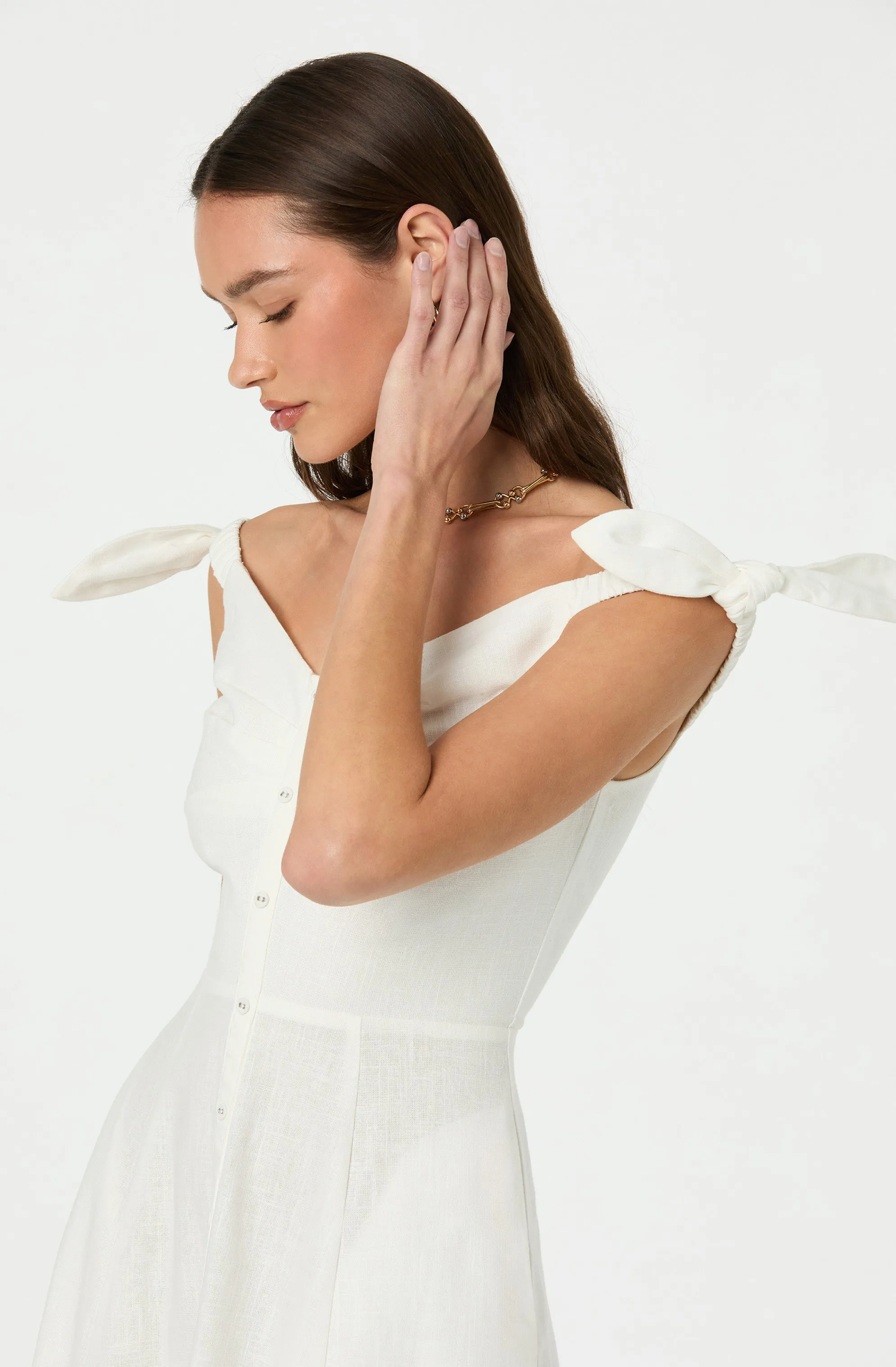 BestSelling Charelin Linen Off Shoulder Dress  Limited Availability!