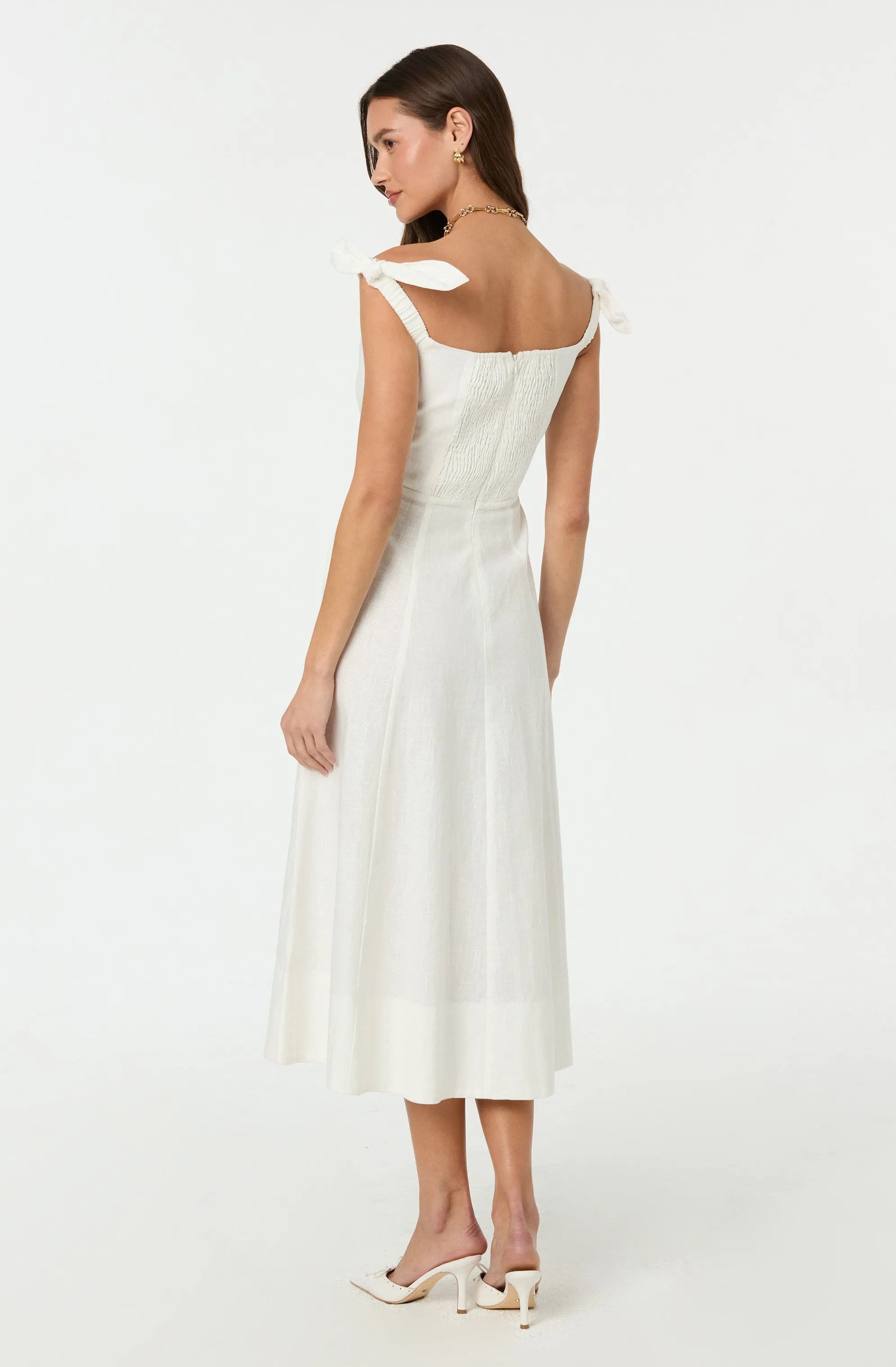 BestSelling Charelin Linen Off Shoulder Dress  Limited Availability!