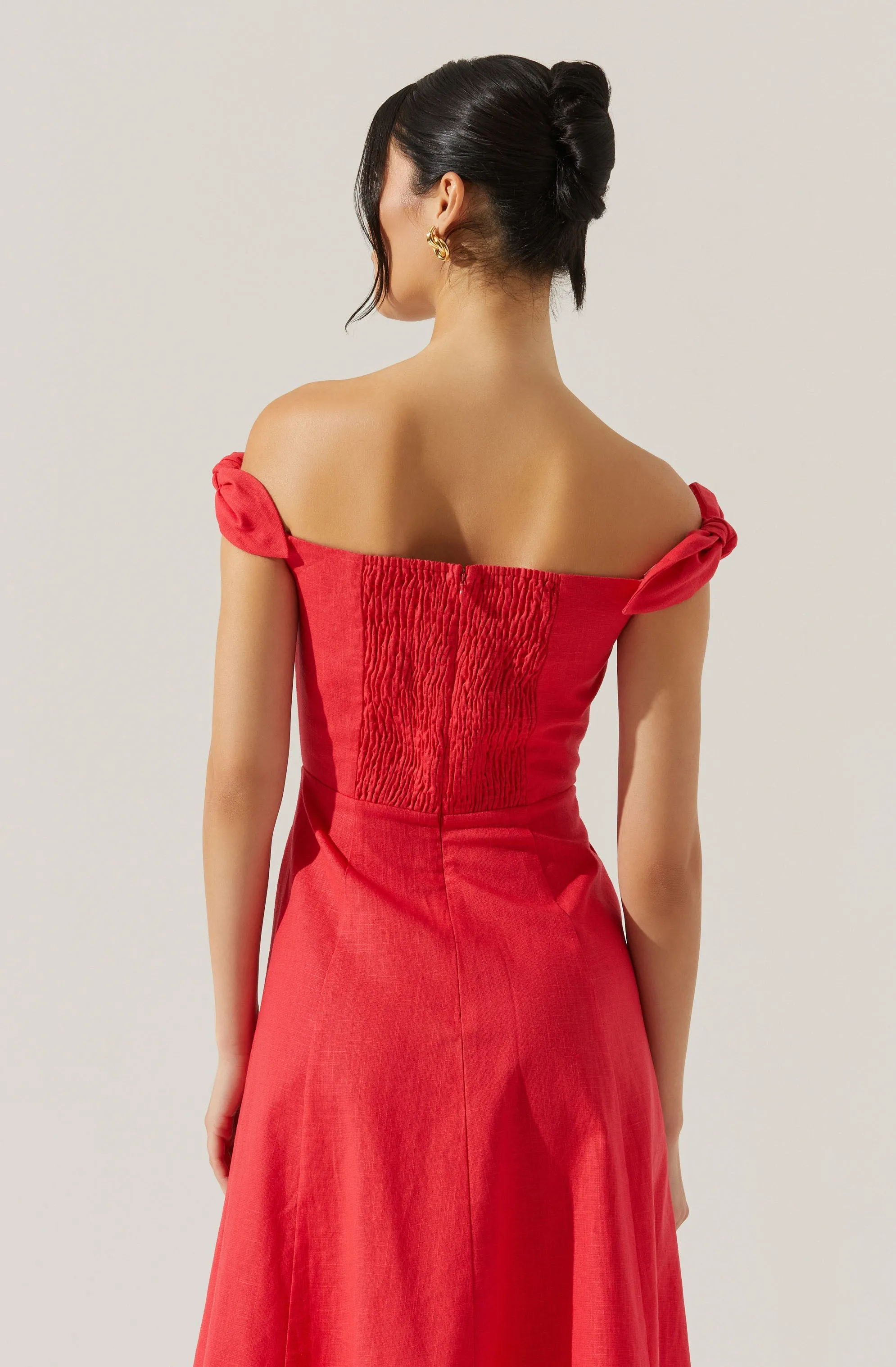 BestSelling Charelin Linen Off Shoulder Dress  Limited Availability!