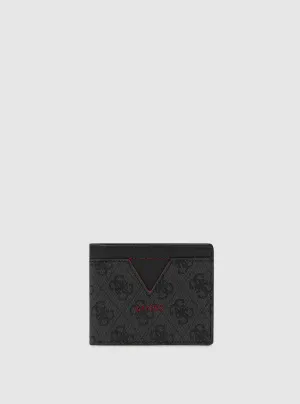 Black Logo Slimfold Wallet Guess