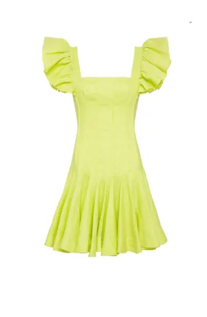 Breathless Frill Sleeve Mini Dress by Aje