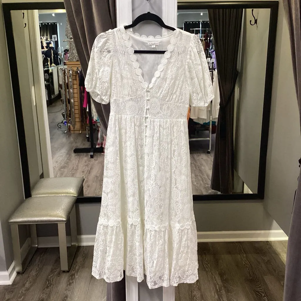 By the river Eyelet Midi DRESSES M