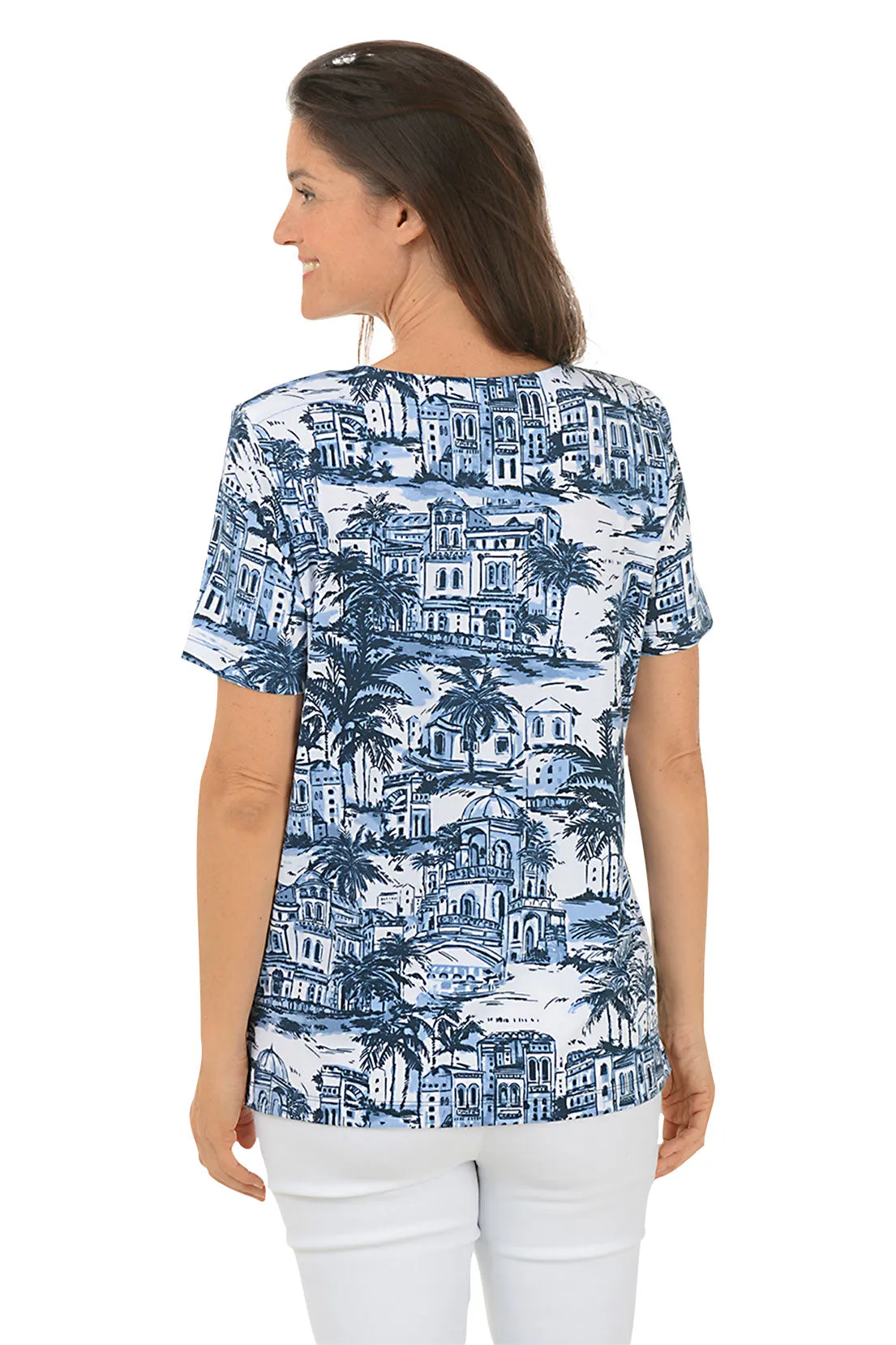 Chambray Tropical Getaway Tee