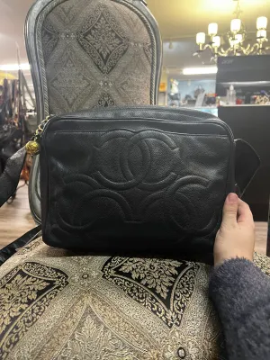 Chanel Leather Long Strap Handbag (Size Medium)
