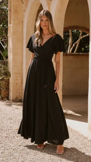 Charlize Maxi Dress - Black Billy J