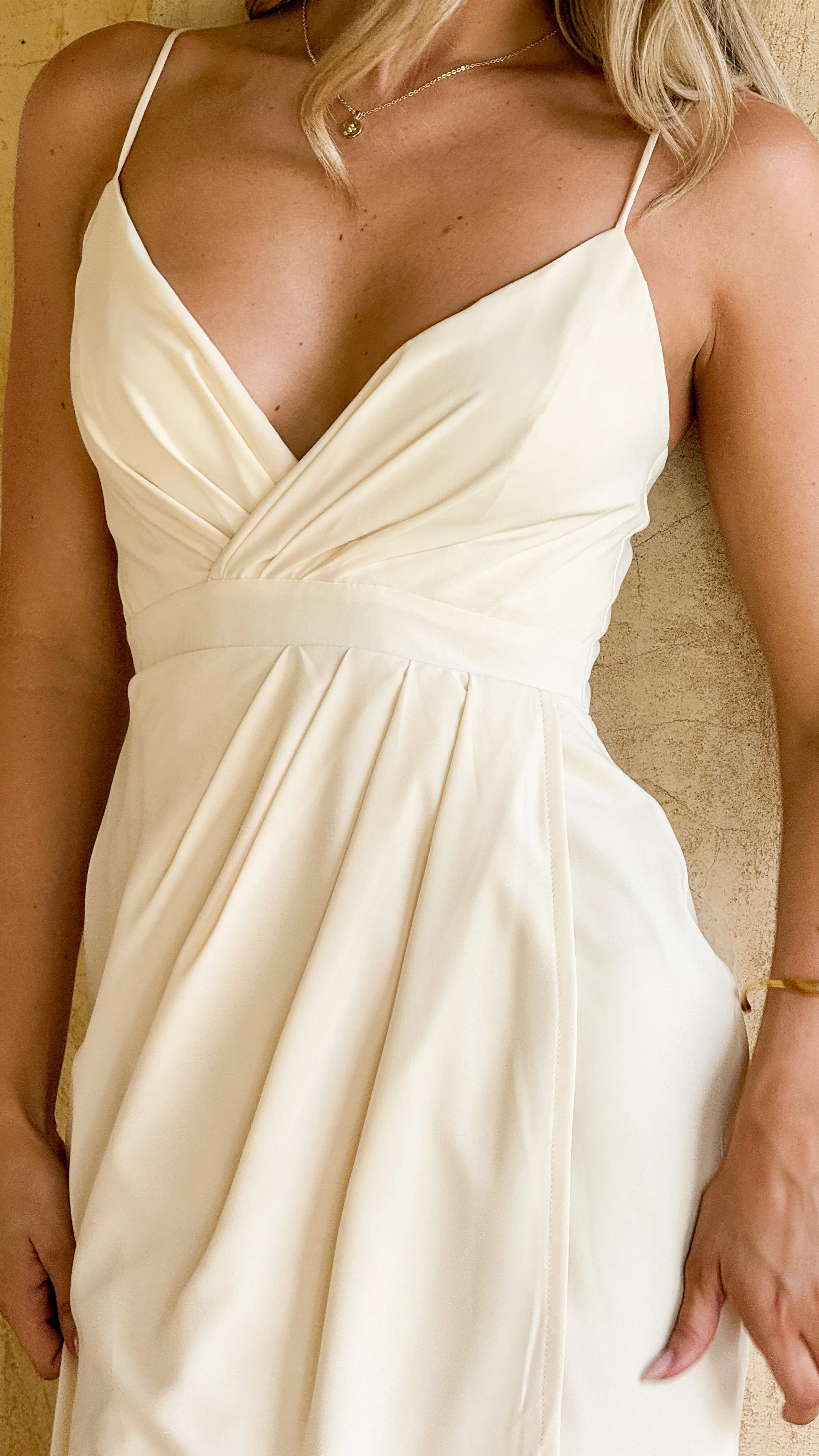Charlotte Draped Maxi Dress - Yellow Billy J