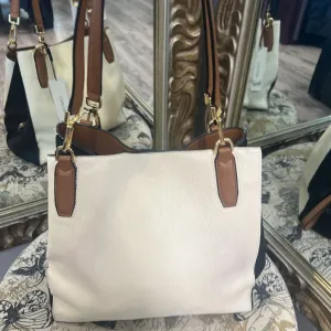 CK Vegan Leather 2-Tone HANDBAGS Large