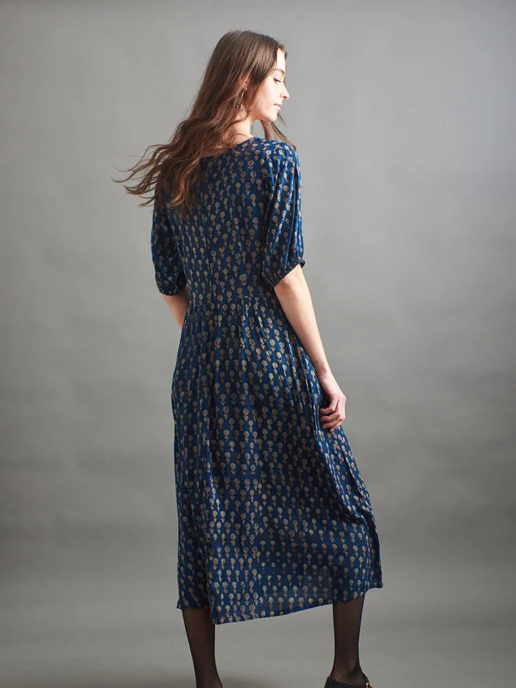 Clearance Price Sydney Midi Dress - Midnight Mini Floral  Last Few Pieces!