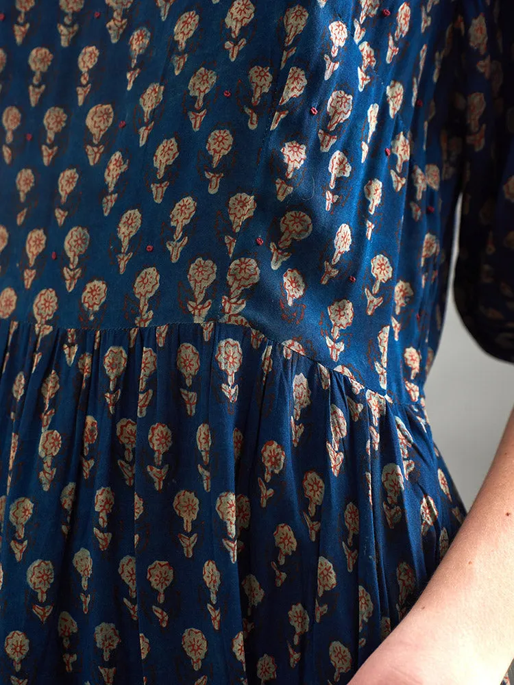 Clearance Price Sydney Midi Dress - Midnight Mini Floral  Last Few Pieces!