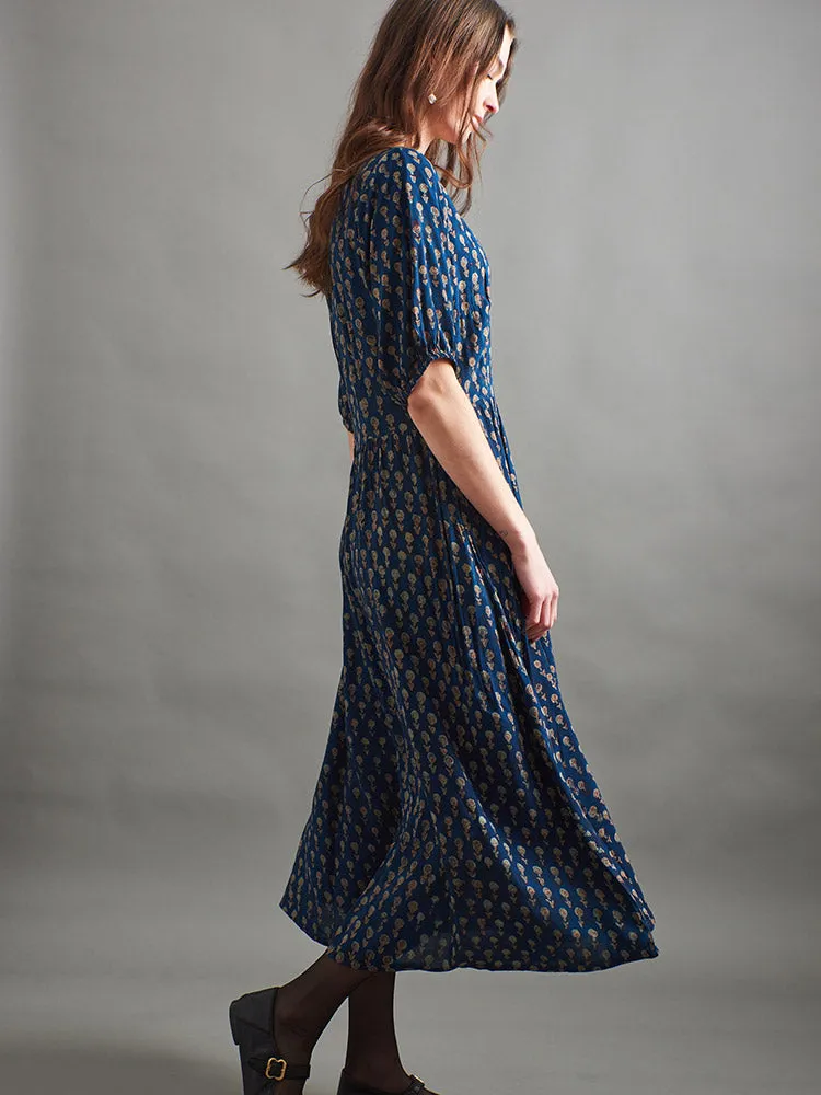 Clearance Price Sydney Midi Dress - Midnight Mini Floral  Last Few Pieces!