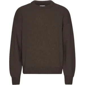 COLORFUL STANDARD - OVERSIZED MERINO WOOL CREW - COFFE BROWN