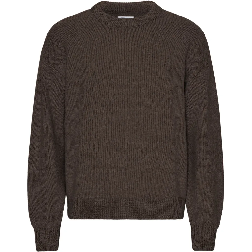 COLORFUL STANDARD - OVERSIZED MERINO WOOL CREW - COFFE BROWN