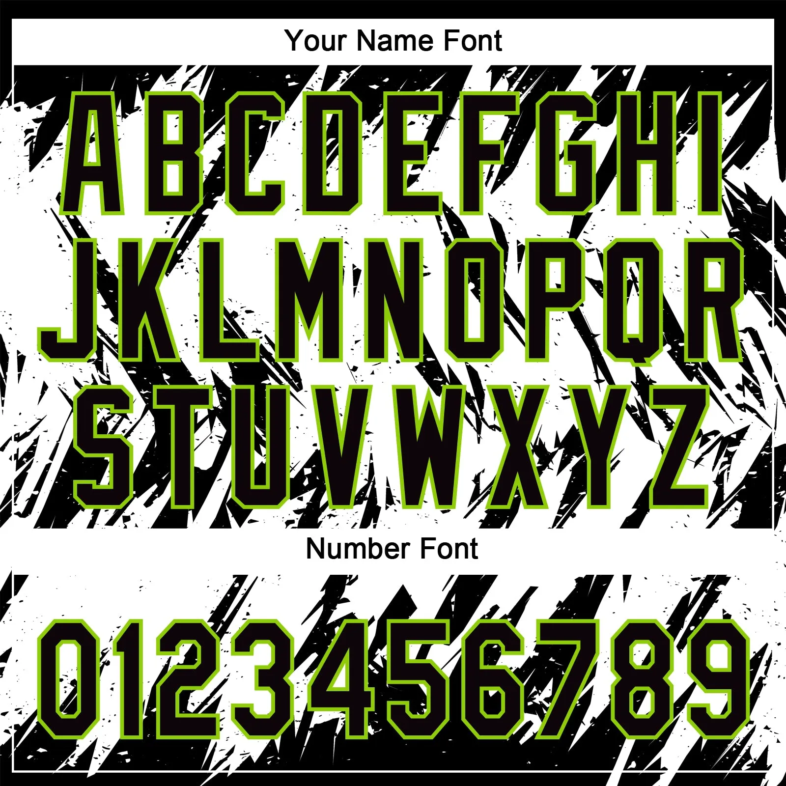 Custom Black Neon Green-White 3D Pattern Abstract Sharp Shape Two-Button Unisex Softball Jersey FansIdea