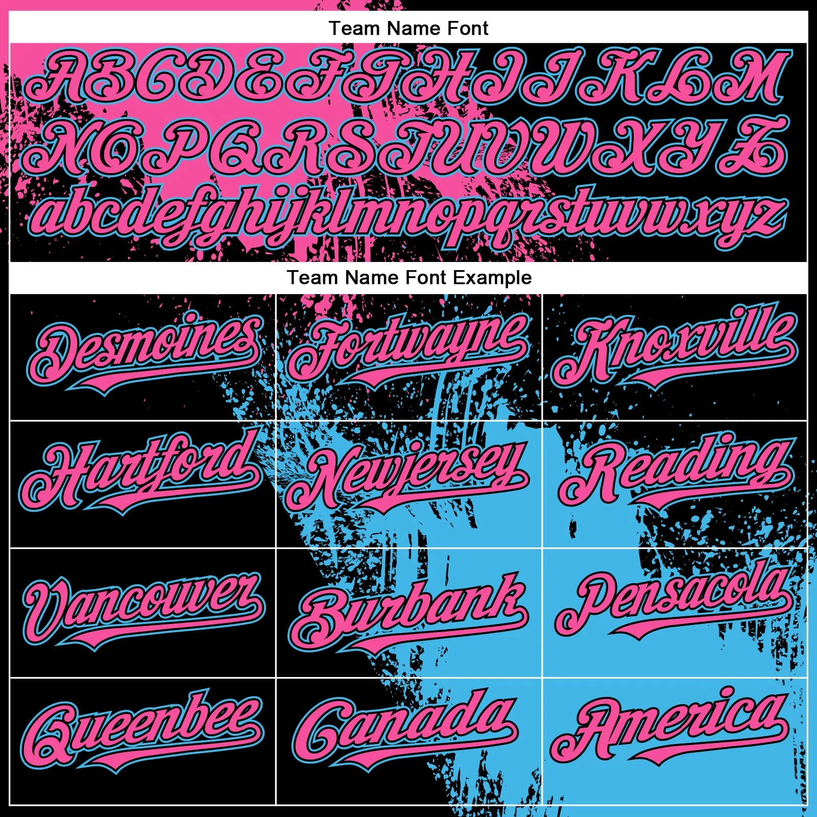 Custom Black Pink-Sky Blue 3D Pattern Abstract Brush Stroke Two-Button Unisex Softball Jersey FansIdea