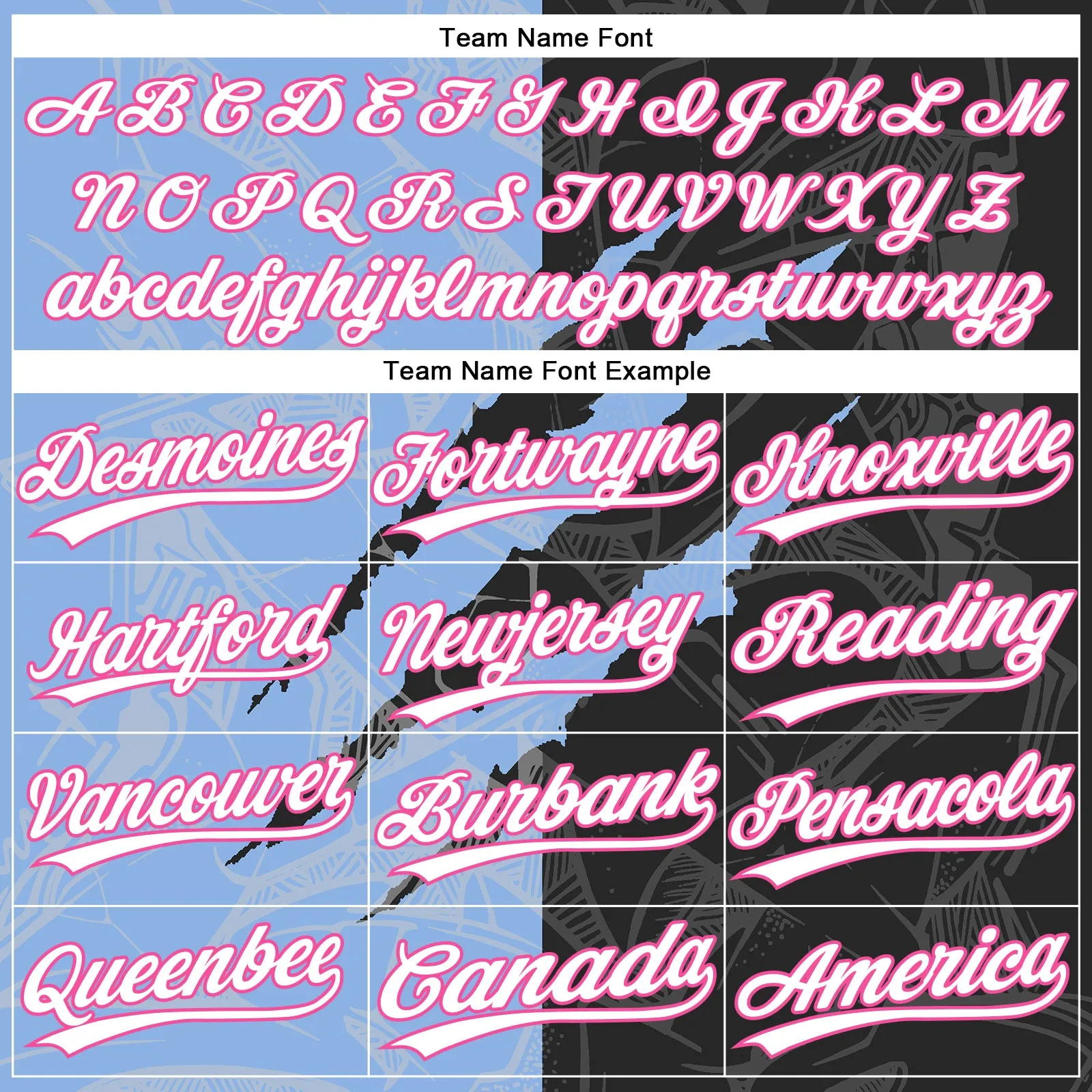 Custom Graffiti Pattern Black Light Blue-Pink 3D Two-Button Unisex Softball Jersey FansIdea
